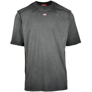 Diesel, Heren, Tops, Grijs, Maat: S Katoen,