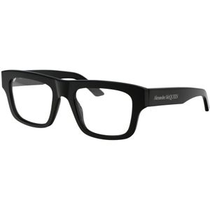 Alexander McQueen - AM0452O 001 - Optische Monturen - Zwart - Acetaat