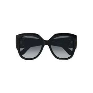 Gucci Vierkante zonnebril met Le Bouton-detail , Black , Dames , Maat: 54 MM