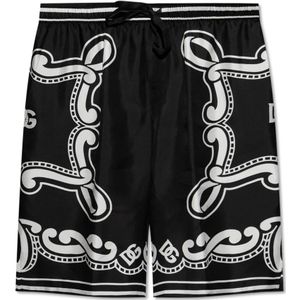 Dolce & Gabbana, Heren, Korte broeken, Zwart, Maat: M Zijde,