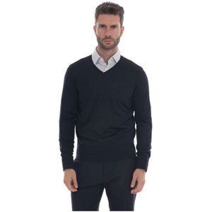 Hindustrie, Heren, Truien, Blauw, Maat: 2XL Wol,