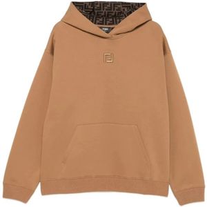 Fendi, Heren, Sweatshirts & Hoodies, Bruin, Maat: M