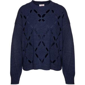 Liu Jo, Dames, Truien, Blauw, Maat: XS Wol,