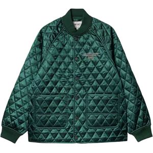 Carhartt Wip, Heren, Jassen, Groen, Maat: XL Satijn,