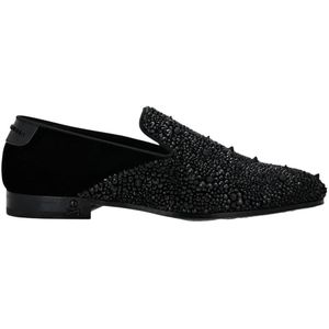 Philipp Plein, Heren, Schoenen, Zwart, Maat: 46 EU Velours,