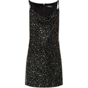 Versace, Dames, Jurken, Zwart, Maat: 2XS Viscose,