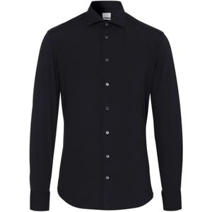 Traiano Milano, Heren, Overhemden, Zwart, Maat: L Polyamide,