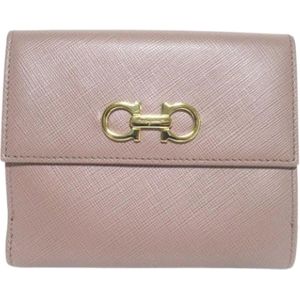 Salvatore Ferragamo Pre-owned, Dames, Pre-owned, Roze, Maat: ONE Size Leer,