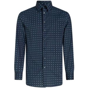 Etro, Heren, Overhemden, Blauw, Maat: 5XL Katoen,