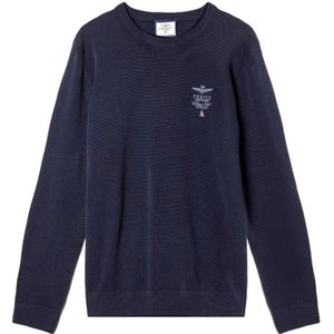 Aeronautica Militare, Heren, Truien, Blauw, Maat: M Katoen,