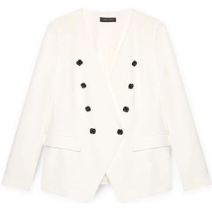 Fiorella Rubino, Dames, Jassen, Wit, Maat: XL Poliester,