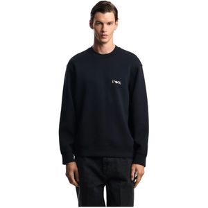 Emporio Armani, Heren, Sweatshirts & Hoodies, Blauw, Maat: XL