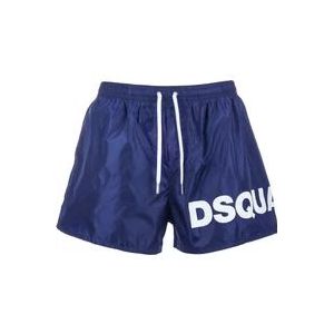 Dsquared2 Boxer Zwembroek Donkerblauw Logo , Blue , Heren , Maat: 2XL