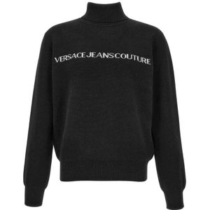 Versace Jeans Couture, Heren, Truien, Zwart, Maat: XL Zijde,