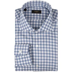 Barba, Heren, Overhemden, Blauw, Maat: 2XL Katoen,