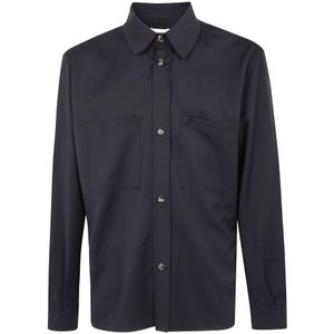 Laneus, Heren, Overhemden, Zwart, Maat: XL Wol,