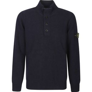 Stone Island, Heren, Truien, Blauw, Maat: S Wol,