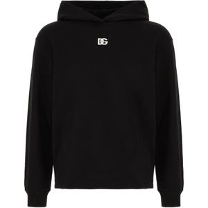 Dolce & Gabbana, Dames, Sweatshirts & Hoodies, Zwart, Maat: 2XS Katoen,