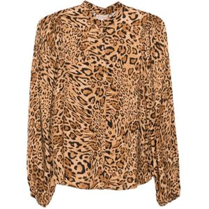 Twinset, Dames, Blouses & Shirts, Bruin, Maat: XS