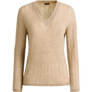 Kiton, Dames, Truien, Beige, Maat: S Zijde,