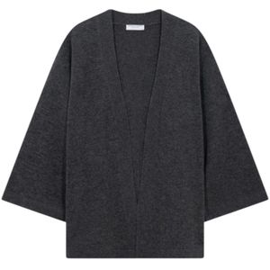 Majestic Filatures, Dames, Truien, Grijs, Maat: M Wol,