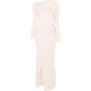 Aya Muse, Dames, Jurken, Beige, Maat: M