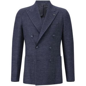 Tagliatore, Heren, Jassen, Blauw, Maat: S Katoen,