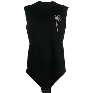 Rick Owens, Dames, Tops, Zwart, Maat: S Katoen,