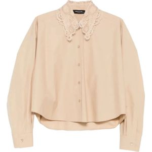 Fabiana Filippi, Dames, Blouses & Shirts, Beige, Maat: S Katoen,