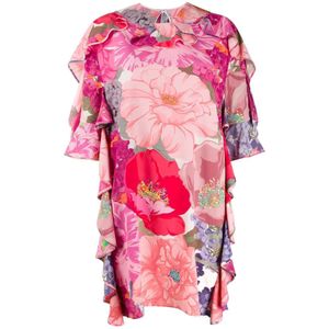 Valentino, Dames, Jurken, Veelkleurig, Maat: S Zijde,