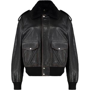 Saint Laurent, Dames, Jassen, Zwart, Maat: 2XS Katoen,