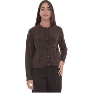 Weekend Max Mara, Dames, Truien, Bruin, Maat: L Katoen,