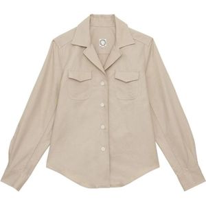Ines de la Fressange Paris, Dames, Blouses & Shirts, Beige, Maat: 2XS