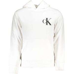 Calvin Klein, Heren, Sweatshirts & Hoodies, Wit, Maat: XL Katoen,