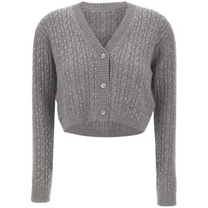 Max Mara Studio, Dames, Truien, Grijs, Maat: XS Wol,