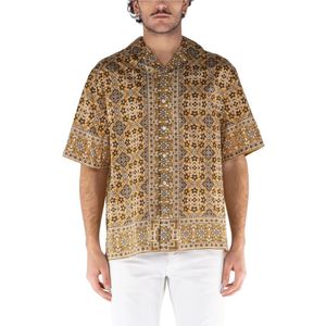 Etro, Heren, Overhemden, Beige, Maat: M Katoen,