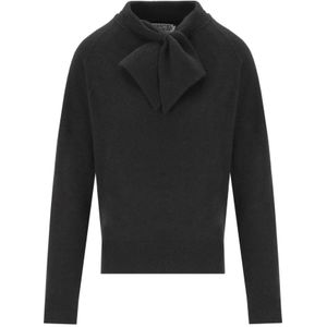 Essentiel Antwerp, Dames, Truien, Zwart, Maat: S Leer,