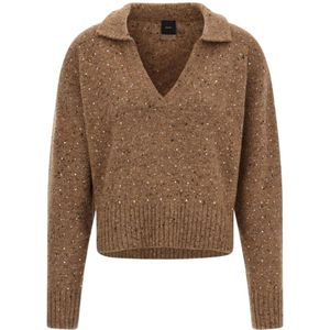 Pinko, Dames, Truien, Beige, Maat: L