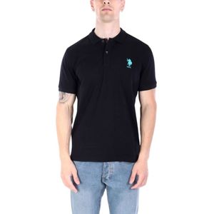 U.s. Polo Assn., Heren, Tops, Zwart, Maat: L Piqué,