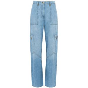 Elisabetta Franchi, Dames, Jeans, Blauw, Maat: W28 Katoen,