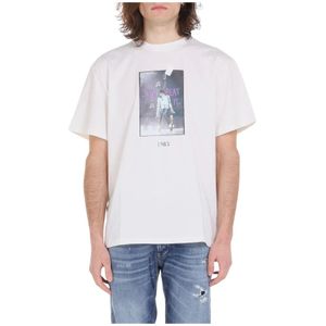 Throwback, Heren, Tops, Wit, Maat: M Katoen,