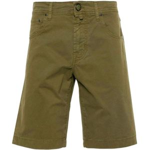 Jacob Cohën, Heren, Korte broeken, Groen, Maat: W38 Katoen,