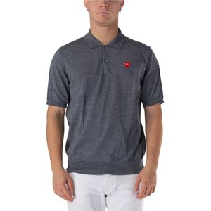 Comme des Garçons Play, Heren, Tops, Grijs, Maat: L Wol,