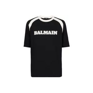 Balmain retro T-shirt , Black , unisex , Maat: S