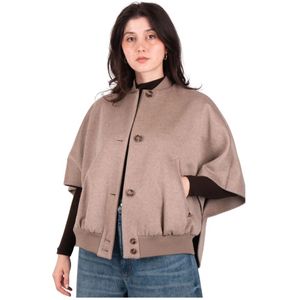 Max Mara, Dames, Jassen, Beige, Maat: S/M Kasjmier,