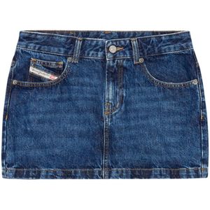 Diesel, Dames, Rokken, Blauw, Maat: W28 Katoen,