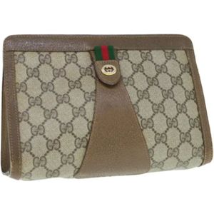 Gucci Vintage, Dames, Pre-owned, Beige, Maat: ONE Size