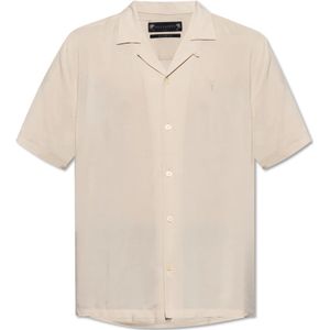 AllSaints, Heren, Overhemden, Beige, Maat: S Viscose,