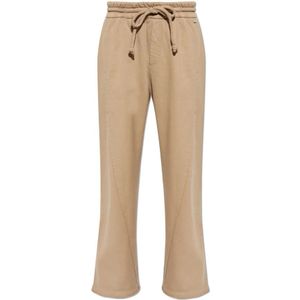 Dolce & Gabbana, Heren, Broeken, Beige, Maat: S Katoen,