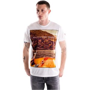 Bastille, Heren, Tops, Wit, Maat: L Katoen,